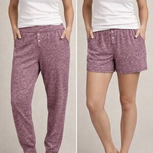 32 Degrees Cool Plum Heathered Sleepwear Bottoms BUNDLE - Size S